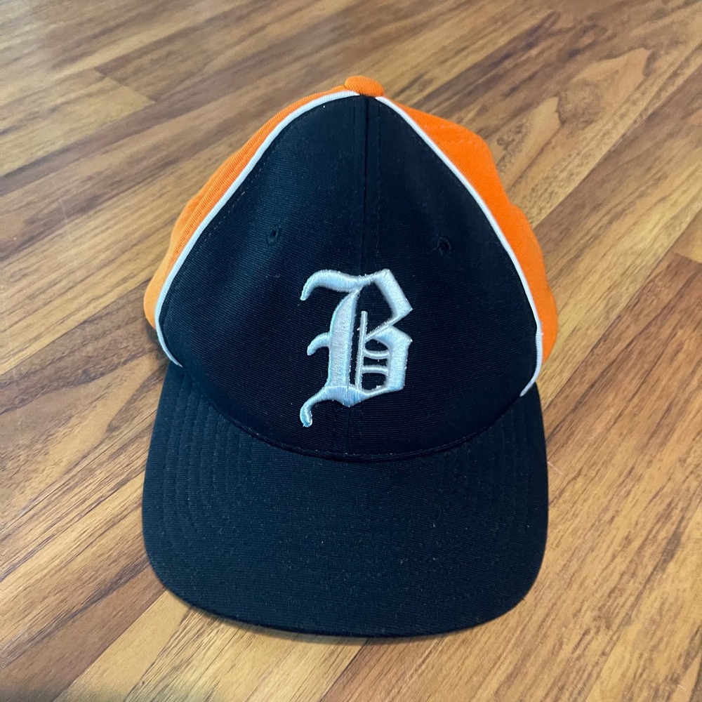 Zephyr Byron Township Baseball Hat Mens OSFM Black Orange Gothic B Polyester Cap